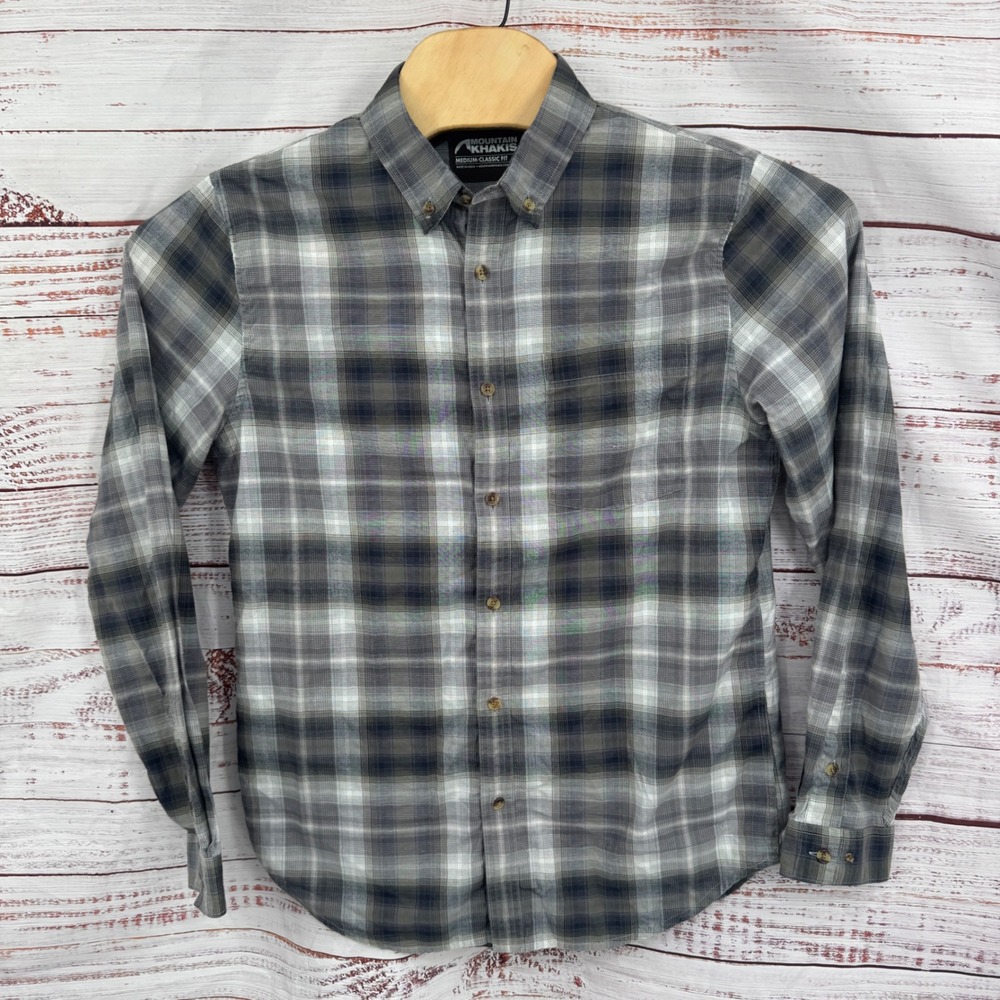 Mountain Khakis Shirt Mens Medium Classic Fit Plaid Button Down‎ Long Sleeve
